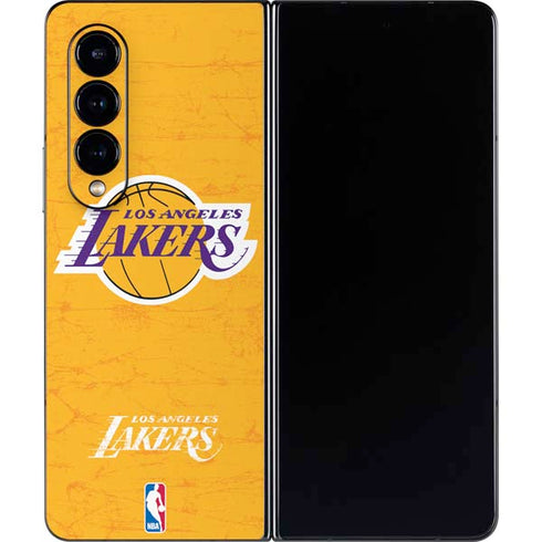 NBA Los Angeles Lakers Distressed Galaxy Z Fold4 5G Skin
